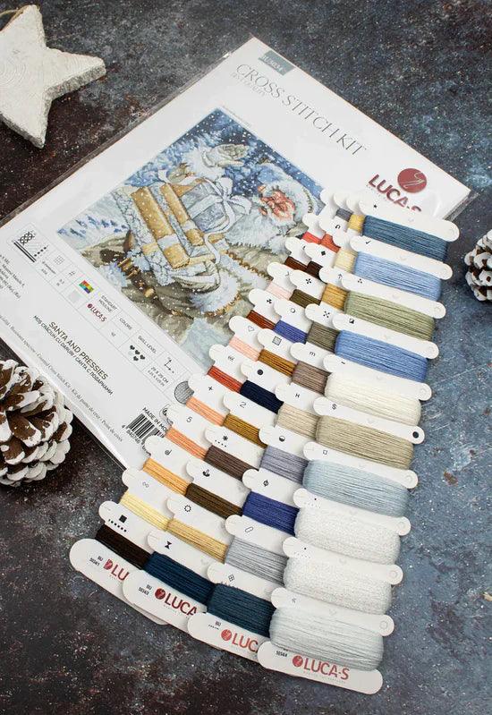 Santa and Pressies BU5034L Counted Cross-Stitch Kit