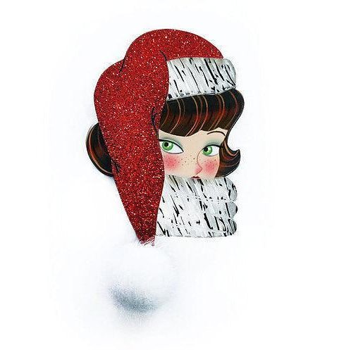 Santa Baby Brunette Brooch by Laliblue - Quirks!