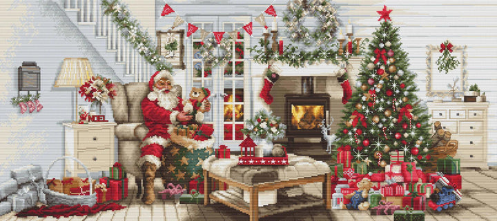 Santa interior B2408L Counted Cross-Stitch Kit
