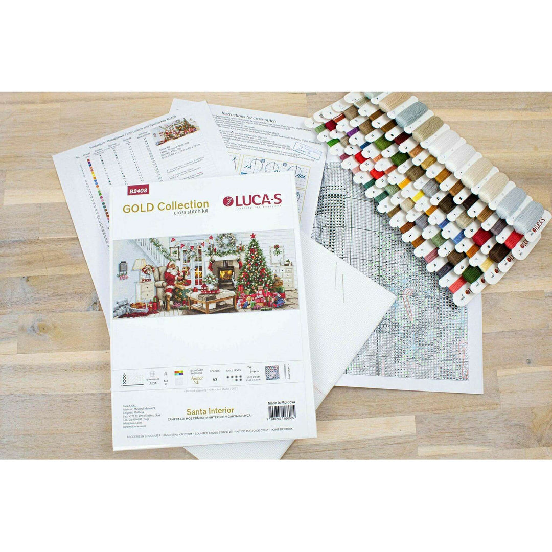 Santa interior B2408L Counted Cross-Stitch Kit
