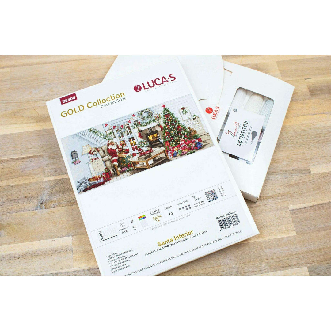 Santa interior B2408L Counted Cross-Stitch Kit