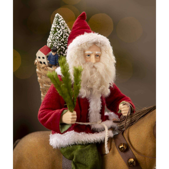 Santa Riding Horse Pull Toy by Bethany Lowe – view 3