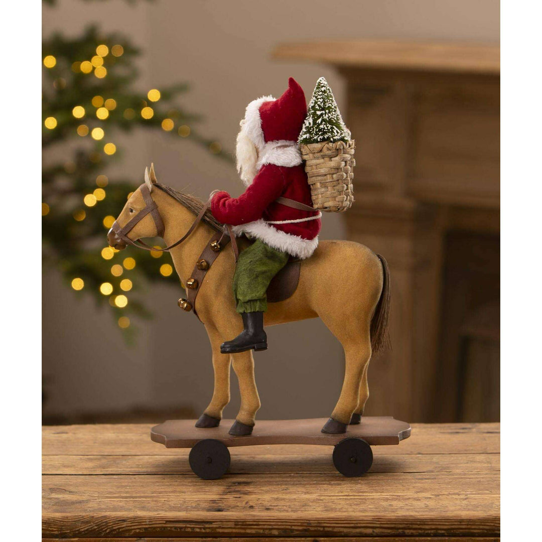 Santa Riding Horse Pull Toy by Bethany Lowe – view 4