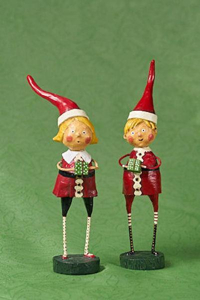 Santa's Little Helpers Set of 2 Lori Mitchell Collectible Figurine - Quirks!
