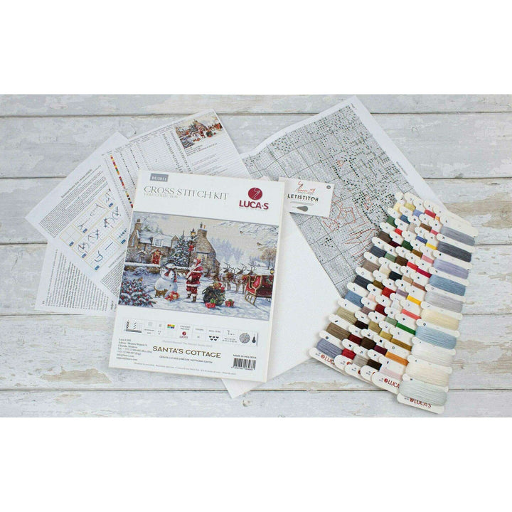 Santa's Cottage BU5011L Counted Cross-Stitch Kit