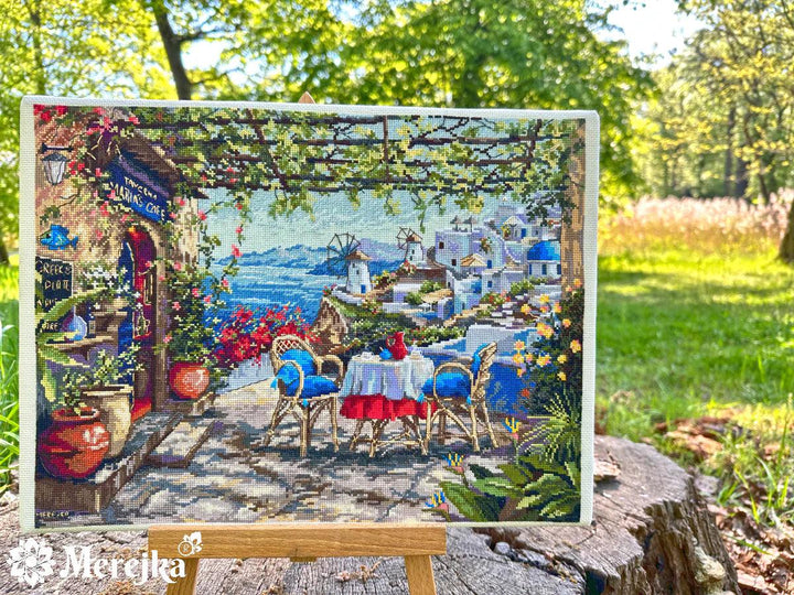 Santorini. View from Terrace K-230 Counted Cross-Stitch Kit