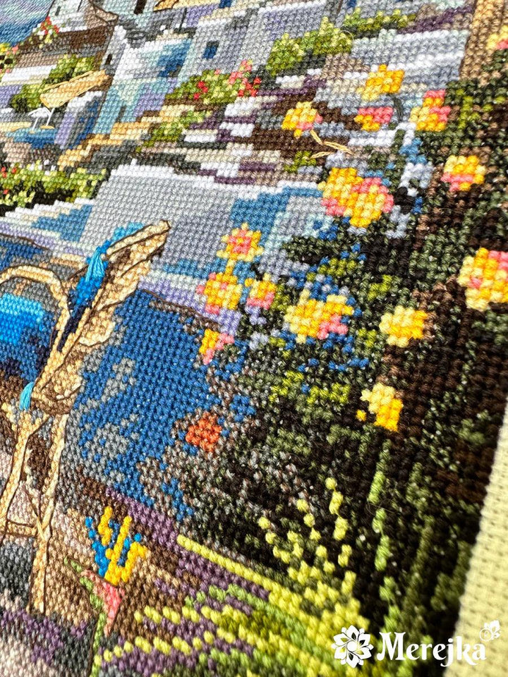 Santorini. View from Terrace K-230 Counted Cross-Stitch Kit