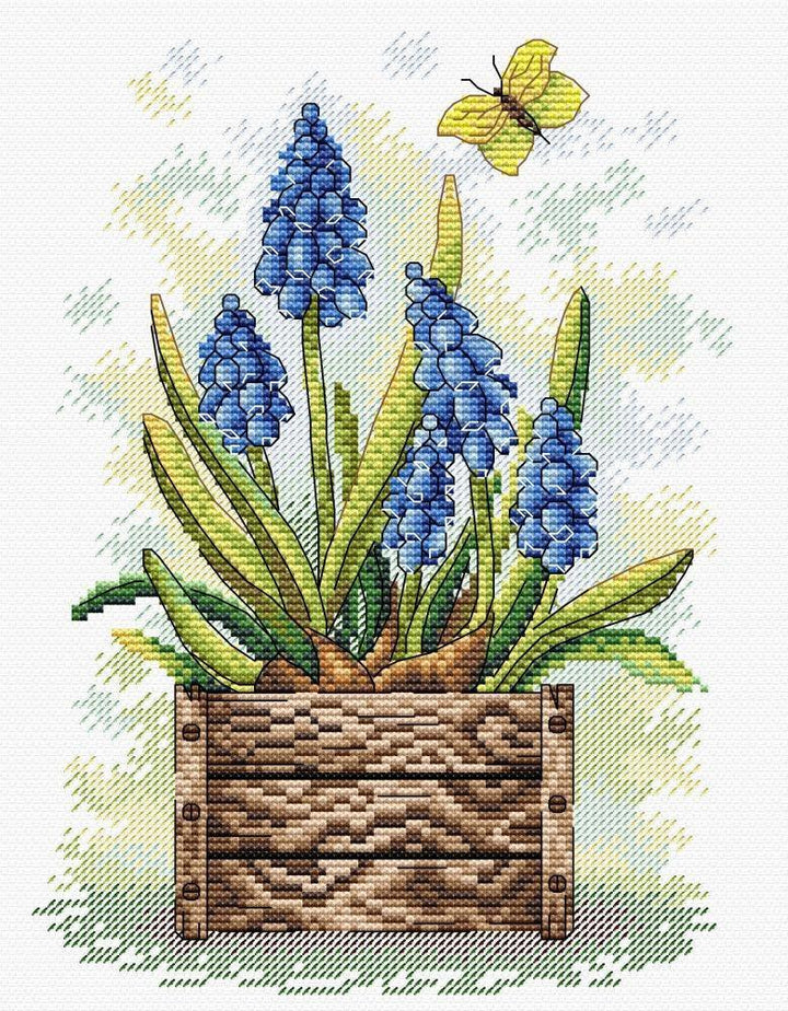 Sapphire Flower SM-206 Counted Cross Stitch Kit