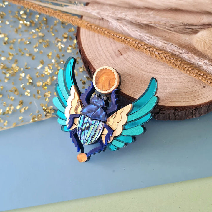 Scarab Dung Beetle Necklace by Cherryloco Jewellery 4