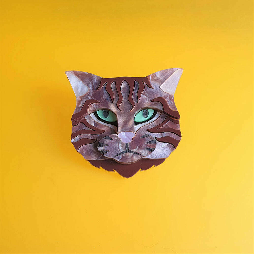 Scottish Wildcat Bronze Shimmer Colourway Necklace by Cherryloco Jewellery 2