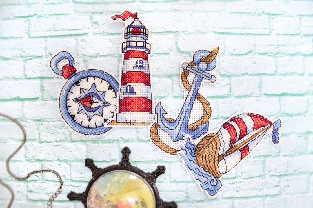 Sea Mood P-275 / SR-275  Plastic Canvas Counted Cross Stitch Kit