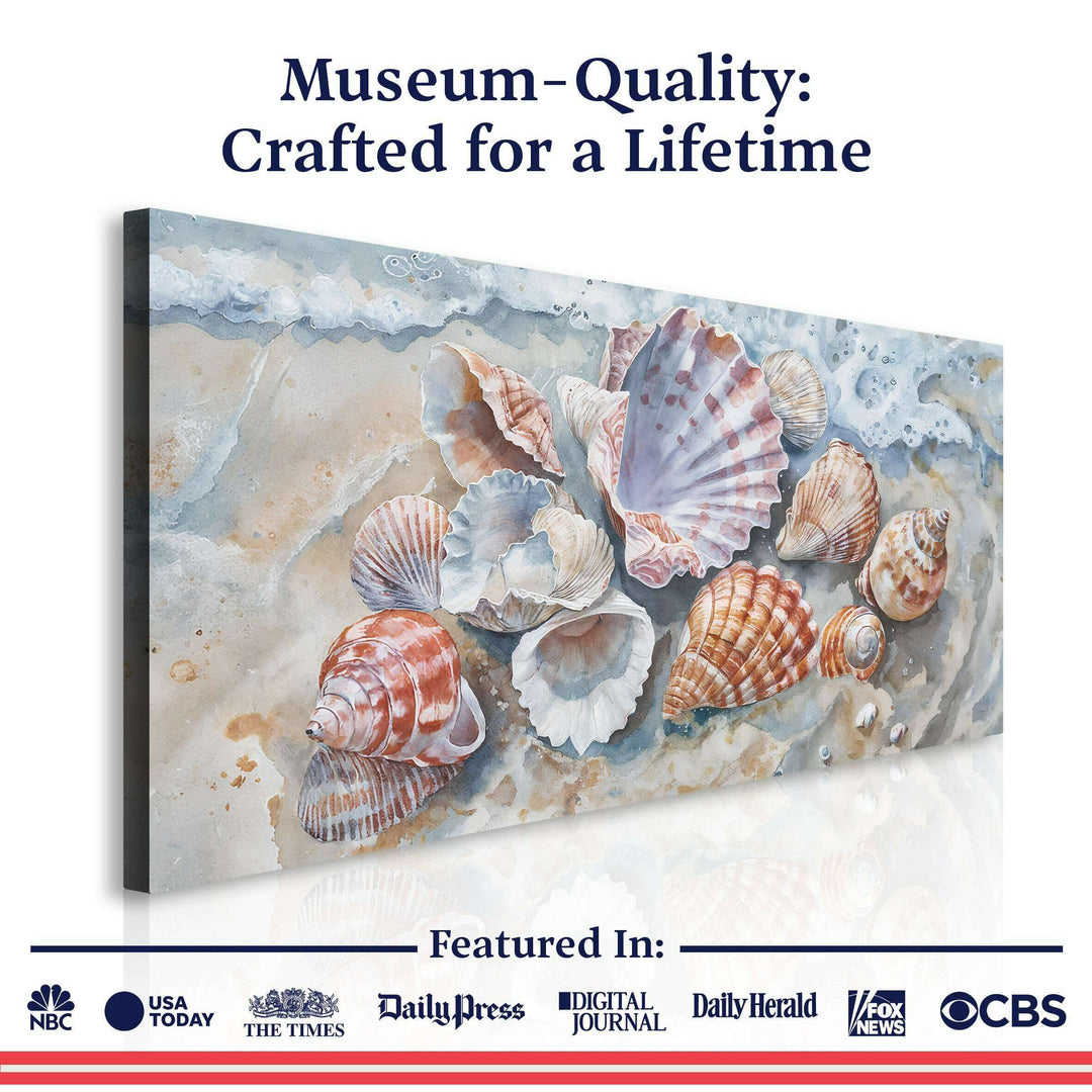 Sea Shells Modern Coastal Wall Art