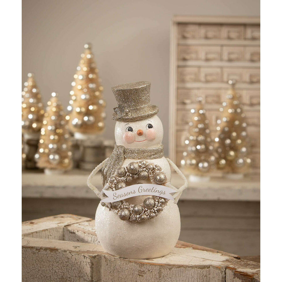 Seasons Greetings Snowman by Bethany Lowe Designs, christmas decor