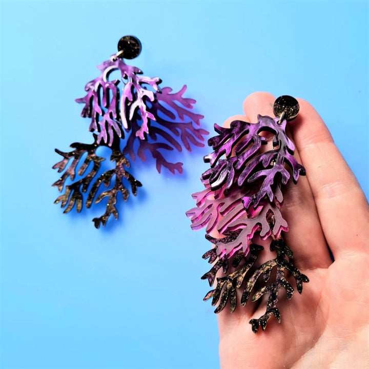 Seaweed Charm Earrings by Cherryloco Jewellery 5