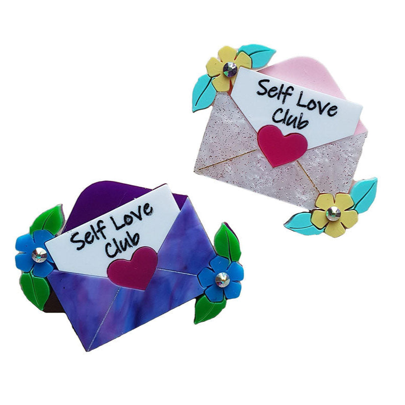 Self Love Club Brooch by Cherryloco Jewellery 1