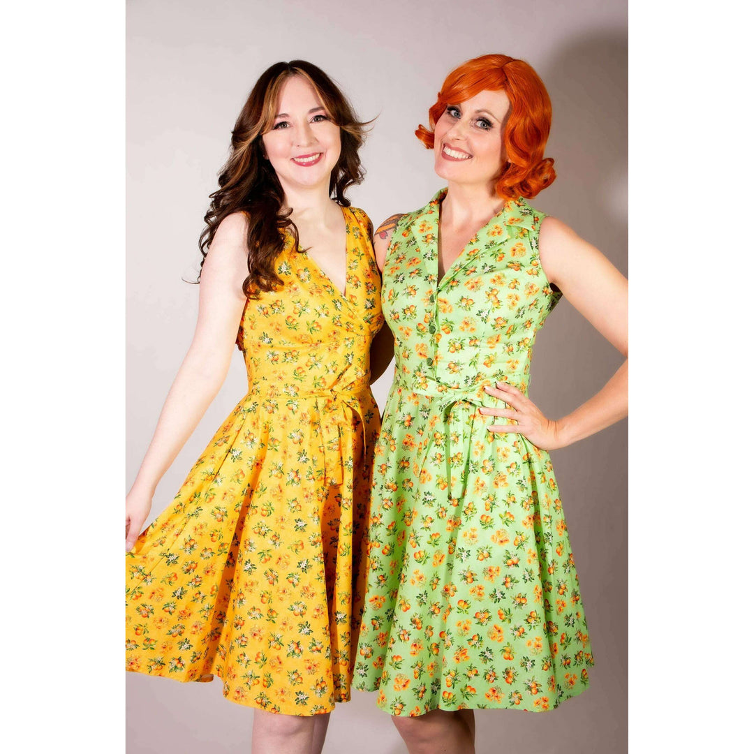 Serena Swing Dress- Orange County, Sunshine