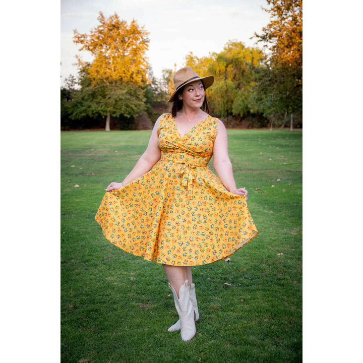 Serena Swing Dress- Orange County, Sunshine