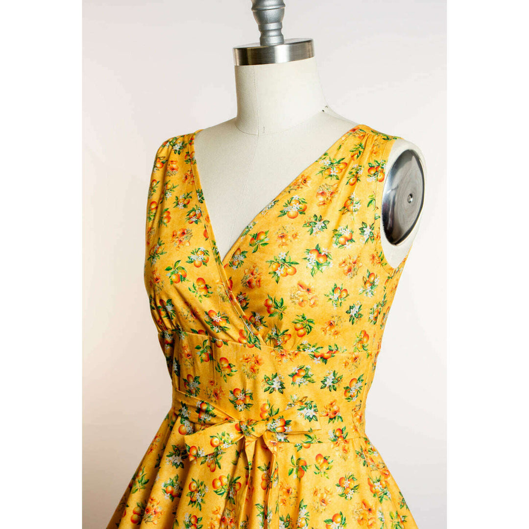 Serena Swing Dress- Orange County, Sunshine