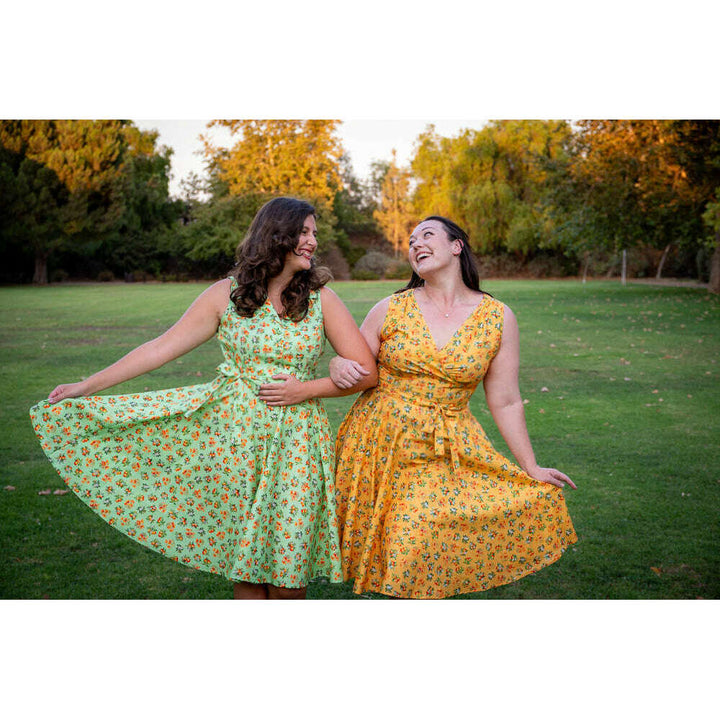Serena Swing Dress- Orange County, Sunshine