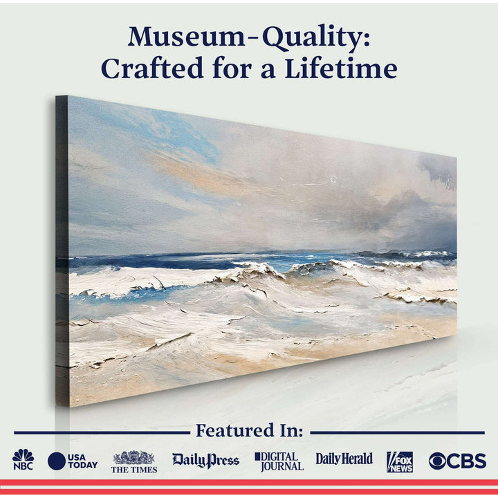 Serene Ocean Wave Coastal Wall Art IX