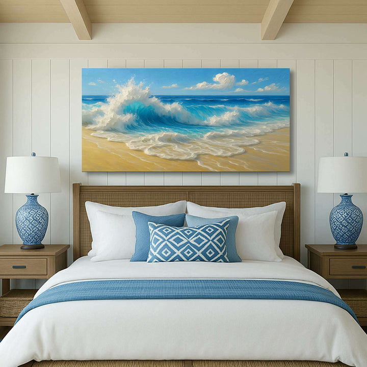 Serene Ocean Wave Coastal Wall Art V