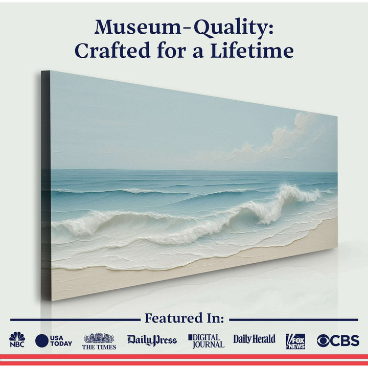 Serene Ocean Wave Coastal Wall Art VIII