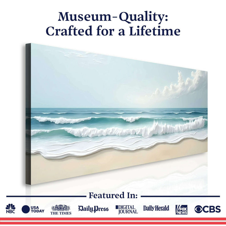 Serene Ocean Wave Coastal Wall Art XIV
