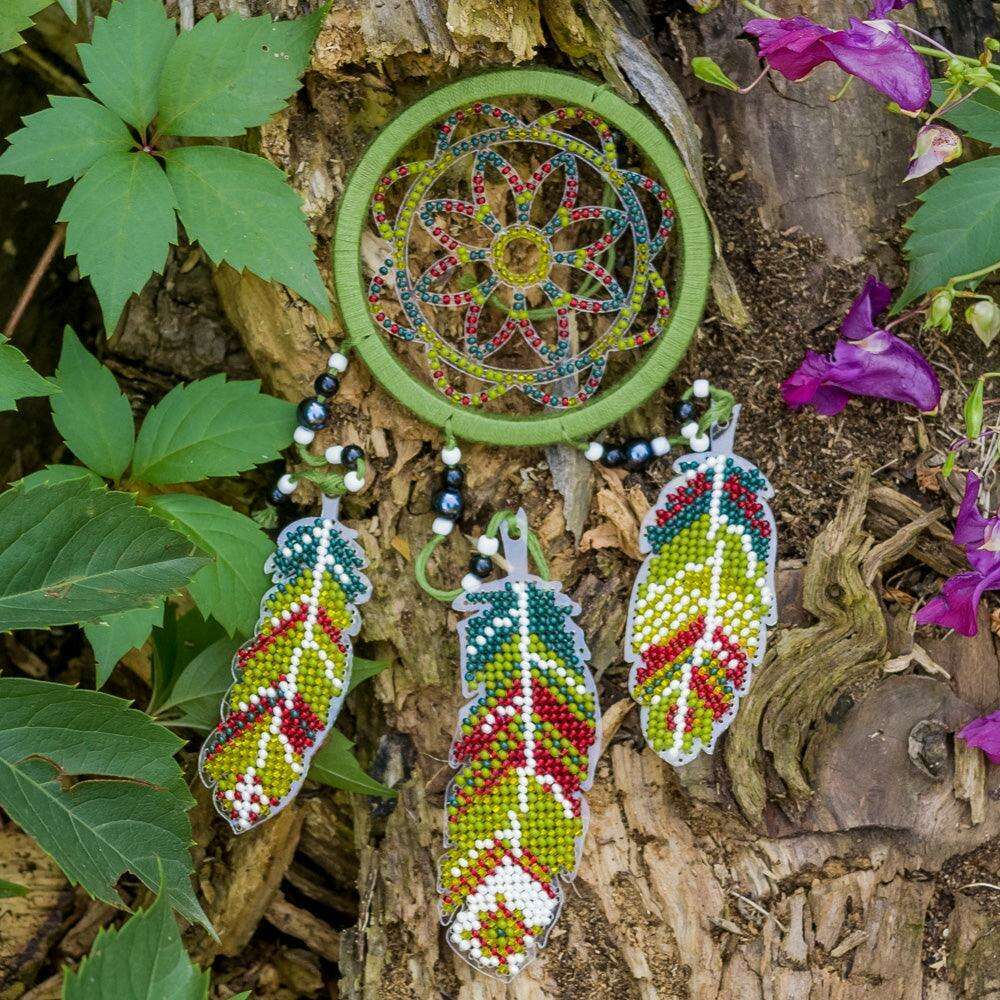 Set for embroidery with beads on a plastic base FLPL-029