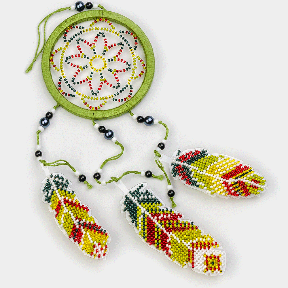 Set for embroidery with beads on a plastic base FLPL-029