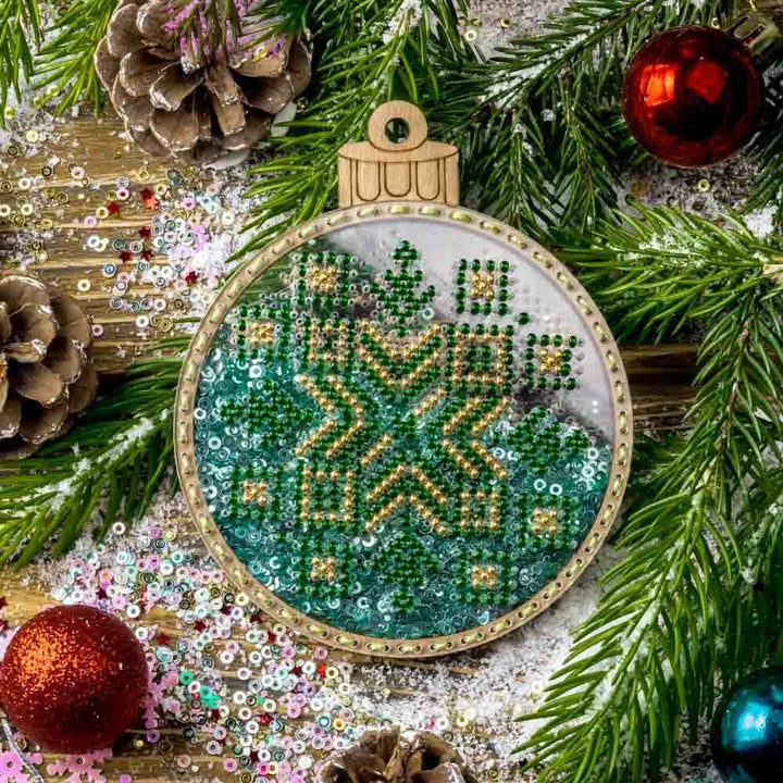 Set for embroidery with beads on a plastic base FLPL-059