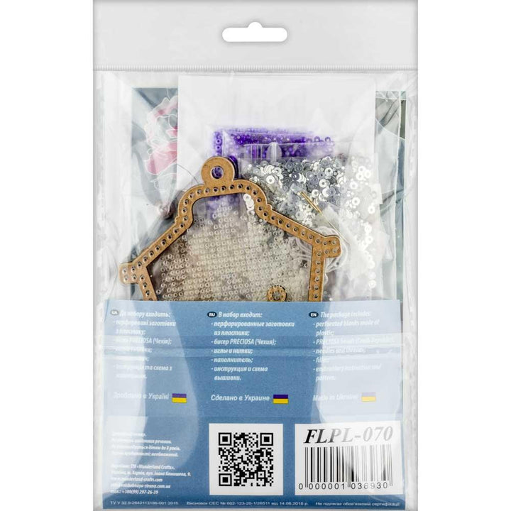 Set for embroidery with beads on a plastic base FLPL-070