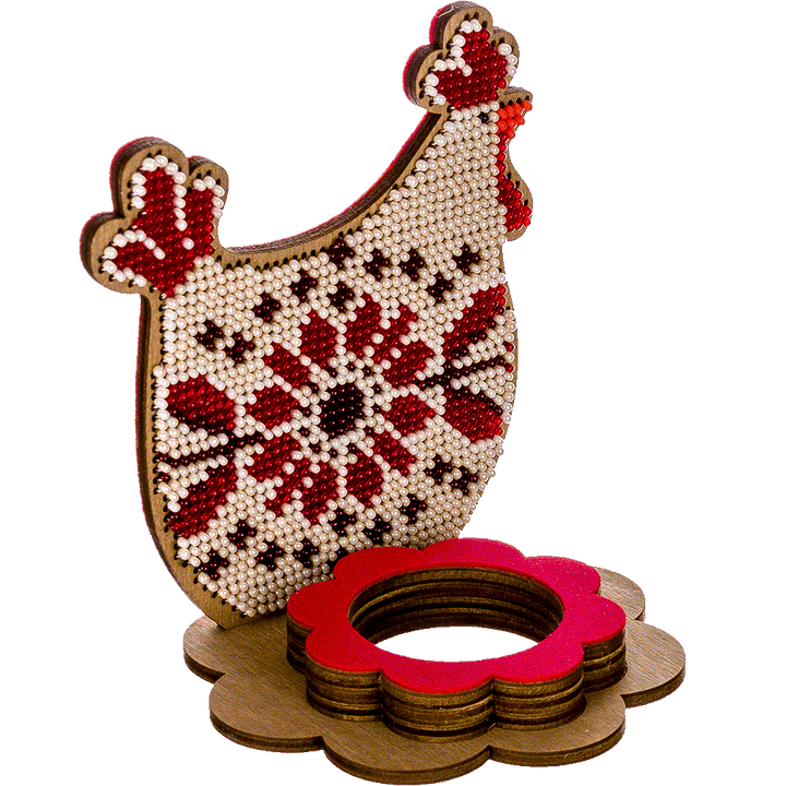 Set for embroidery with beads on wood FLK-266