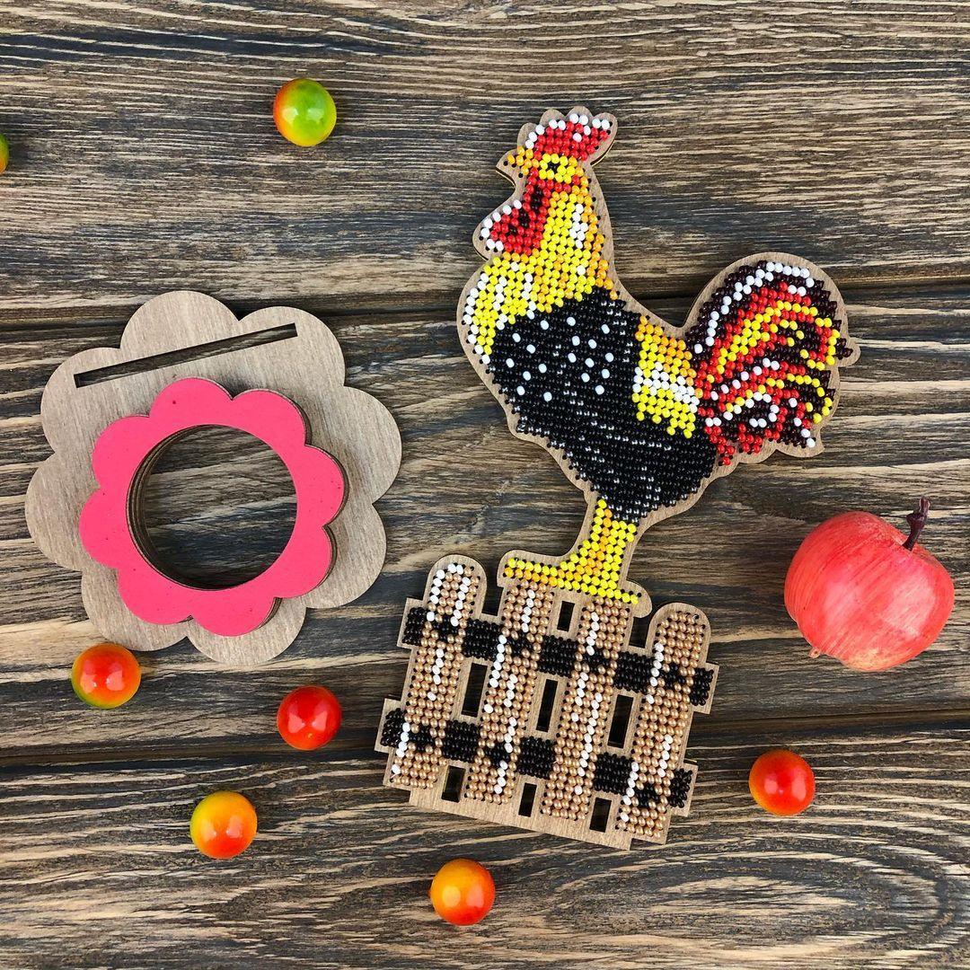 Set for embroidery with beads on wood FLK-333