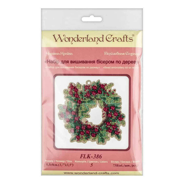 Set for embroidery with beads on wood FLK-386