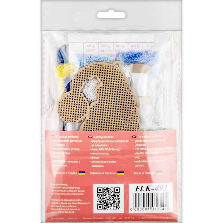 Set for embroidery with beads on wood FLK-493