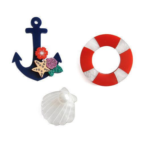Set of 3 Nautical Brooches by Laliblue - Quirks!