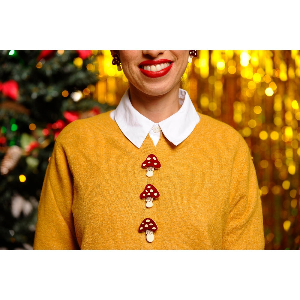 Set of 4 Mushroom Button Covers by Laliblue 