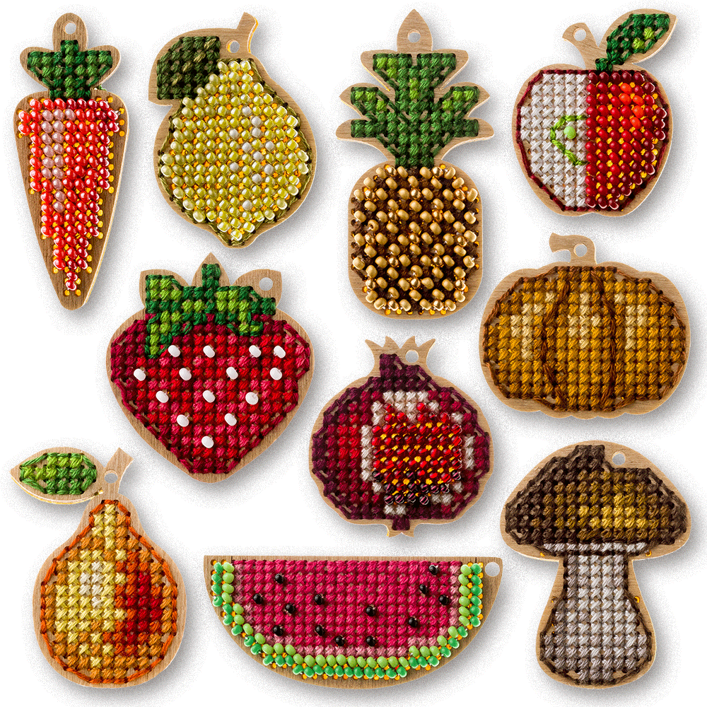 Set of blanks for embroidery on wood FLSW-002