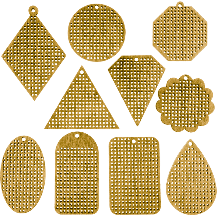Set of blanks for embroidery on wood FLSW-004