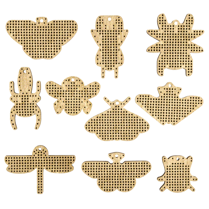 Set of blanks for embroidery on wood FLSW-012