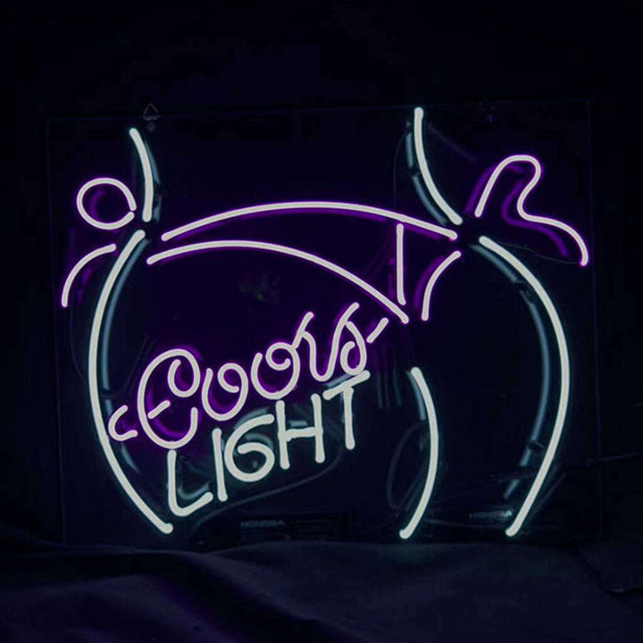 Sexy Girl Butt with Coors Light Neon Signs Light