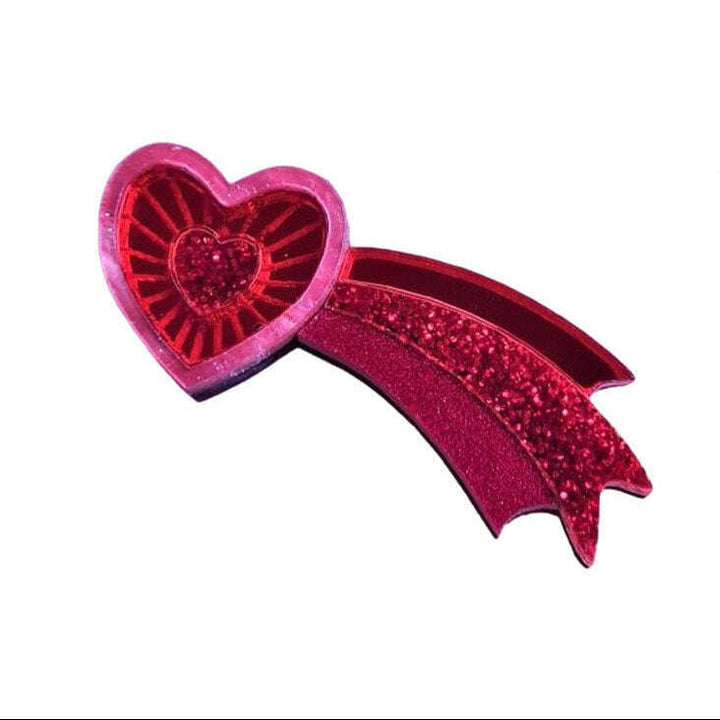 Shooting Heart Pin Brooch by Cherryloco Jewellery 1