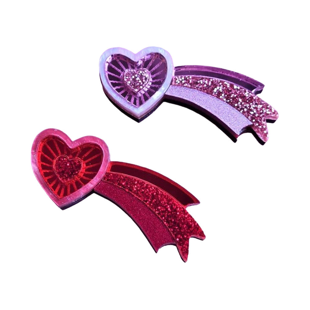 Shooting Heart Pin Brooch by Cherryloco Jewellery 1