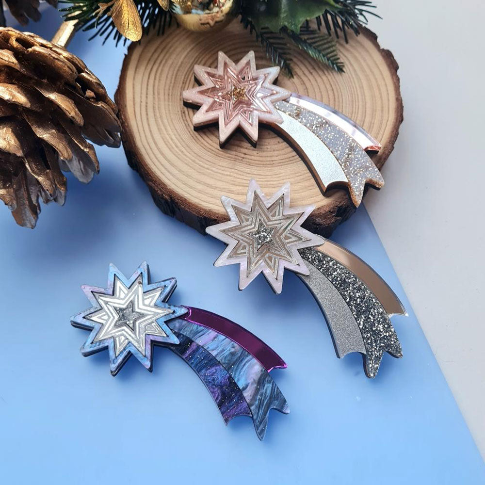 Shooting Star Brooch by Cherryloco Jewellery 2