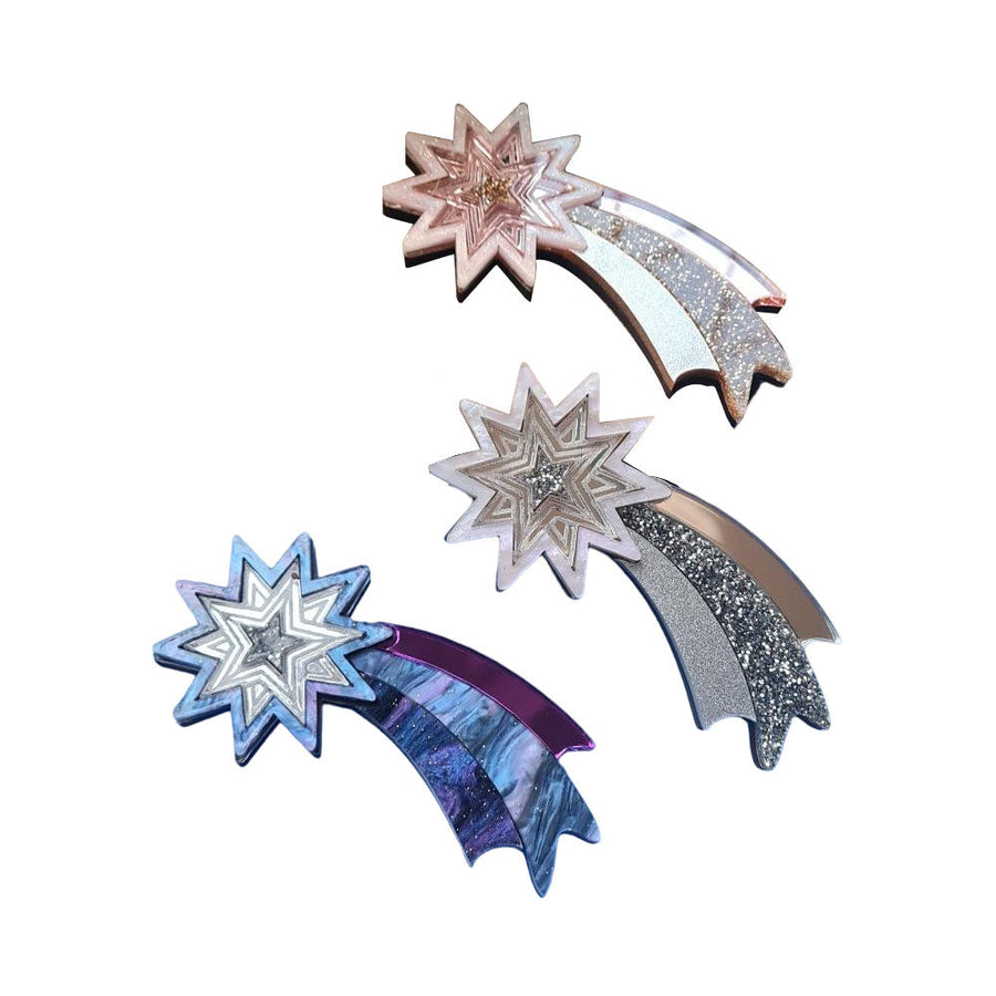 Shooting Star Brooch by Cherryloco Jewellery 1