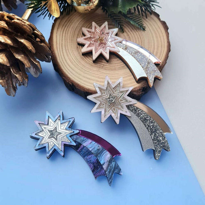 Shooting Star Brooch by Cherryloco Jewellery 2