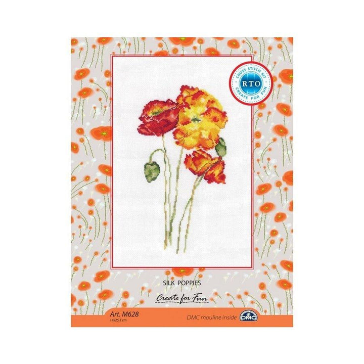 Silk poppies M628 Counted Cross Stitch Kit