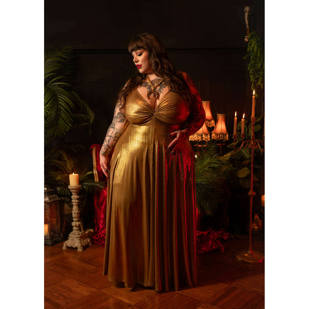 Siren Dress in Liquid Gold