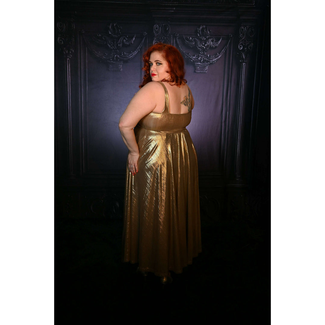 Siren Dress in Liquid Gold