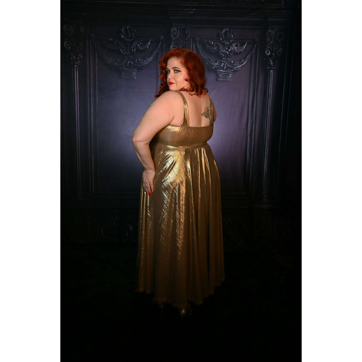 Siren Dress in Liquid Gold
